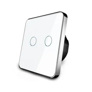 Houdini White Smart Touch Light Switch, 2 Gangs